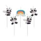 Animale Cute Lumânare de tort panda, set de lumânări 5 buc