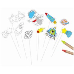   Spațiu Universe set de accesorii foto colorabile 10 bucăți