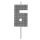 Blocks Grey Blocks Lumânare cub de construcție numărul 6 Gri