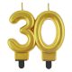 Colorat Gold Lumânare Aniversară Aurie 30, Lumânare cu Număr