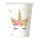 Unicorn Star pahar de hârtie 6 bucăți 266 ml