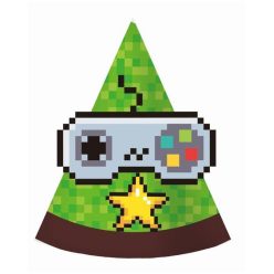 Gamer Game On Pălărie de petrecere jucărie, 6 buc