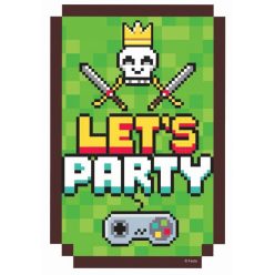 Gamer Game On Invitație Petrecere Joc 6 buc