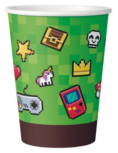 Gamer Game On Set Pahare de hârtie 6 buc. 200 ml