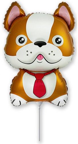 Câine Bulldog Brown balon folie 36 cm (WP)