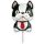Câine Bulldog Black balon din folie 36 cm (WP)