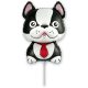 Câine Bulldog Black balon din folie 36 cm (WP)