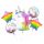 Unicorn Rainbow set de baloane din folie 5 bucăți