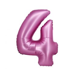 Numere Satin Pink, Balon folie roz numărul 4, 76 cm
