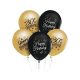 La mulți ani Gold-Black Baloane colorate La mulți ani 30, set de 5 buc 12 inch (30 cm)