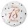 La mulți ani B&C White Happy Birthday 18 balon folie 36 cm