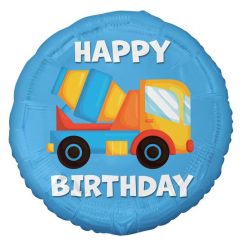   Vehicul Concrete Mixer Betonieră La Mulți Ani Balon din Foaie 36 cm
