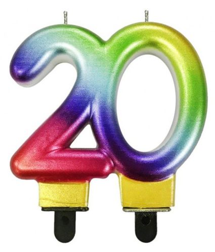 Colorat Galaxy Lumânare aniversară numărul 20