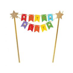 La mulți ani Decorațiune tort Sto Lat Rainbow