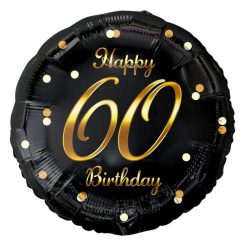 La mulți ani B&C Gold Happy Birthday balon folie 60 36 cm