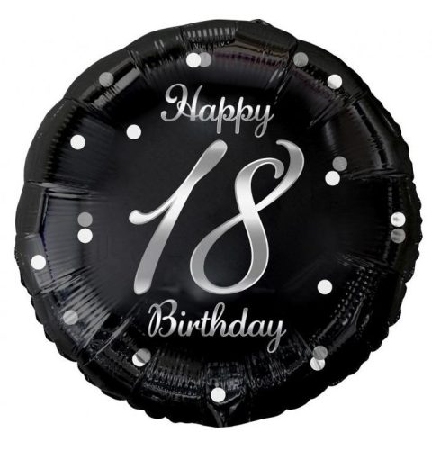 La mulți ani B&C Silver Happy Birthday 18 balon folie 36 cm