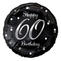 La mulți ani B&C Silver Balon folie La mulți ani 60, 36 cm