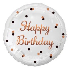 La mulți ani B&C White Balon folie Happy Birthday 36 cm