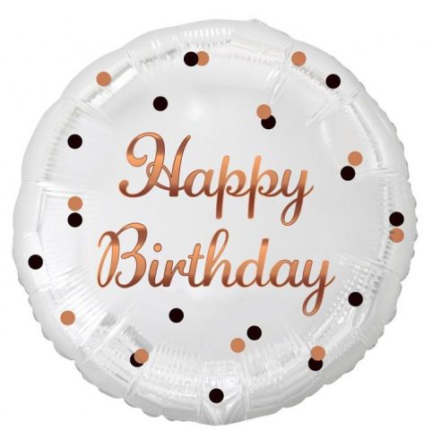 La mulți ani B&C White Balon folie Happy Birthday 36 cm