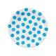 Colorat Sky Blue Polka Dot Farfurie de hârtie cu buline 6 buc 18 cm