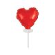 Inimă Inimă roșie, Balon de folie roșie pentru tort 8 cm