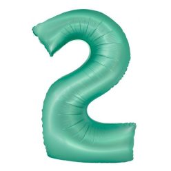 Numere Mint Mat Balon folie numărul 2, mentă, 76 cm