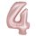 Numere Light Pink Mat Balon Din Folie Roz Nr. 4 76 cm