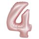 Numere Light Pink Mat Balon Din Folie Roz Nr. 4 76 cm