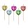 Iubire Metallic Heart Set de lumânări inimioare pentru tort, 5 buc.