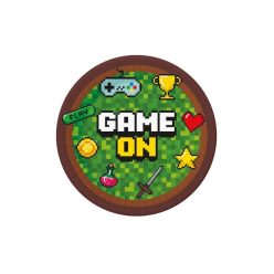   Gamer Game On Farfurie de hârtie pentru copii 6 bucăți 18 cm