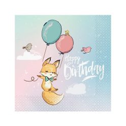 La mulți ani Fox Șervețel de aniversare 20 buc 33x33 cm