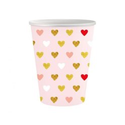 Iubire XOXO Pink pahar de hârtie 6 buc 250 ml