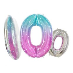 Numere Space, spațiu balon folie cu cifra 0 78 cm