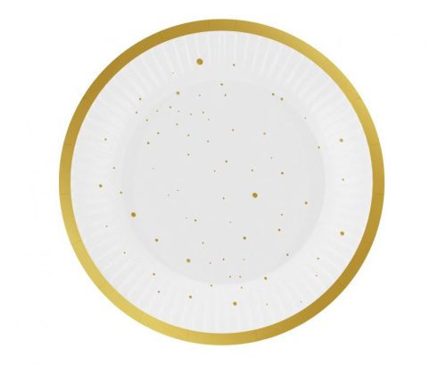 Colorat Gold Celebrate Farfurie de hârtie aurie 6 buc 18 cm