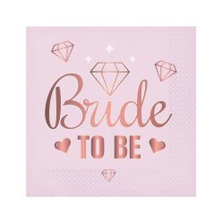   Petrecerea burlacitelor Bride To Be Pink șervețel 20 bucăți 33x33 cm