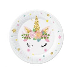 Unicorn Star farfurie de hârtie set de 6 bucăți, 18 cm