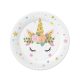 Unicorn Star farfurie de hârtie set de 6 bucăți, 18 cm