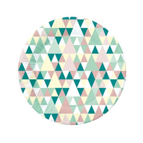 Colorat Green Joy farfurie de hârtie 6 buc 18 cm
