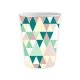 Party Green Joy Pahar de hârtie colorat 6 buc 250 ml