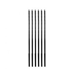   Colorat Ombre Argintiu Sclipici, Lumânare de tort argintie, set lumânări 6 buc
