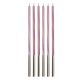 Colorat Candy Pink Set lumânări de tort roz, 6 buc