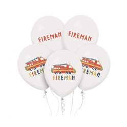 Pompier Fireman balon, 5 bucăți 12 inch (30 cm)
