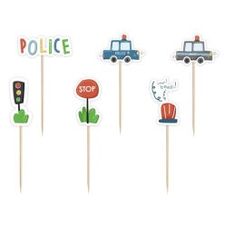 Poliție Beep băț decorativ set de 6