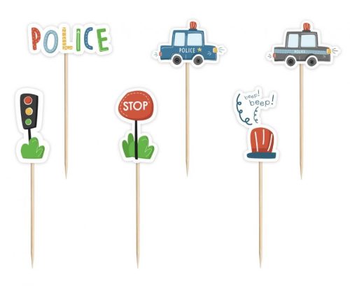 Poliție Beep băț decorativ set de 6