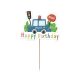 Poliție Beep Decorațiune tort Happy Birthday 13 cm
