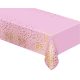 La mulți ani B&C Gold Dots Față de masă din folie roz 137x183 cm