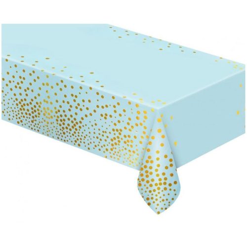 La mulți ani B&C Gold Dots Față de masă din folie albastră 137x183 cm