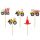 Vehicul Building Blocks Set de lumânări de construcție pentru tort, set de 5