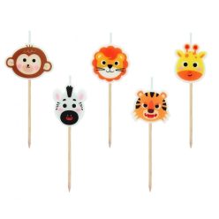 Animale Fun lumânări de tort, set de lumânări 5 buc