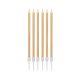 Colorat Metallic Light Gold Lumânare de tort aurie, set de 6 lumânări